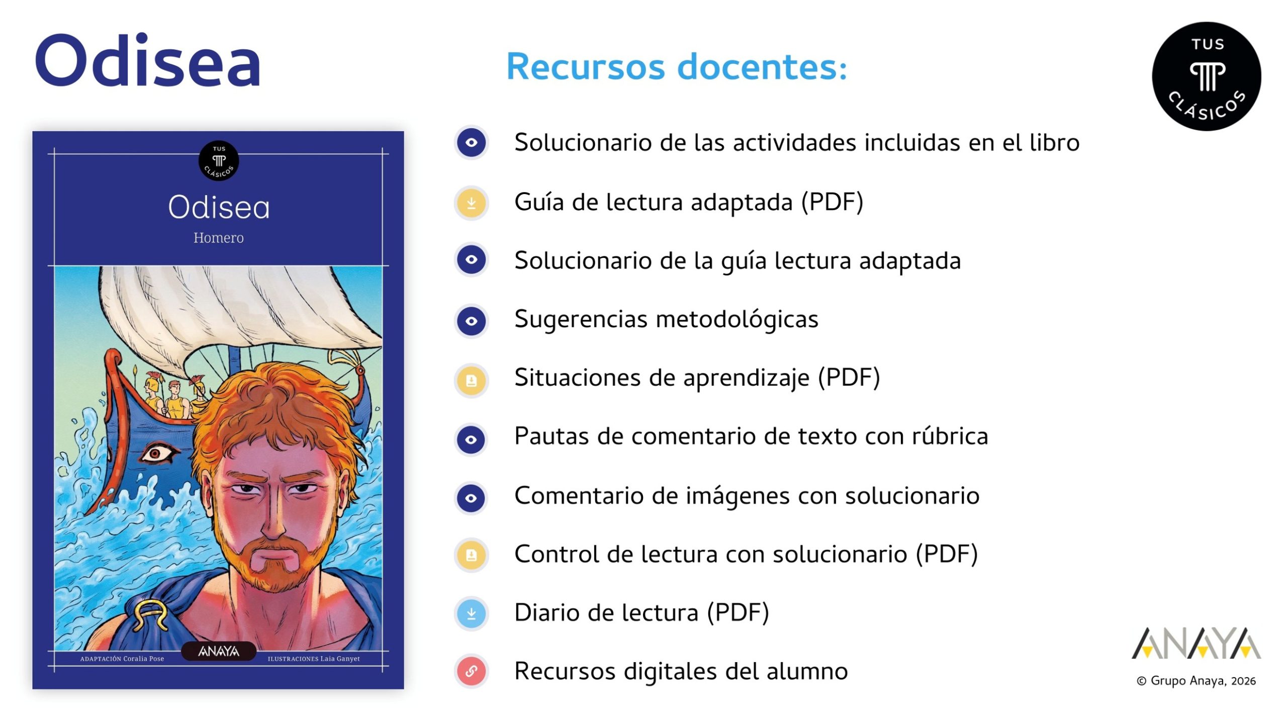 Colección Tus Clásicos: recursos para docentes.